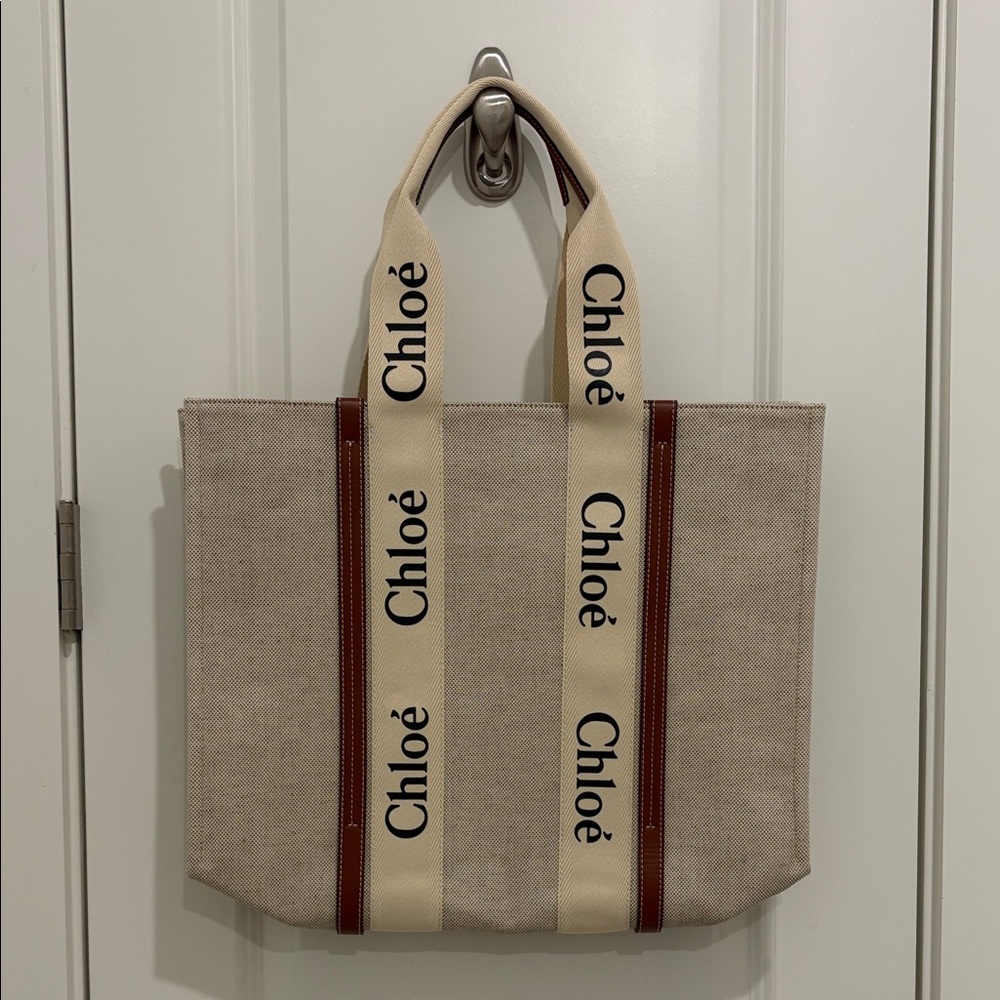 Chloe Beige and Brown Tote Bag